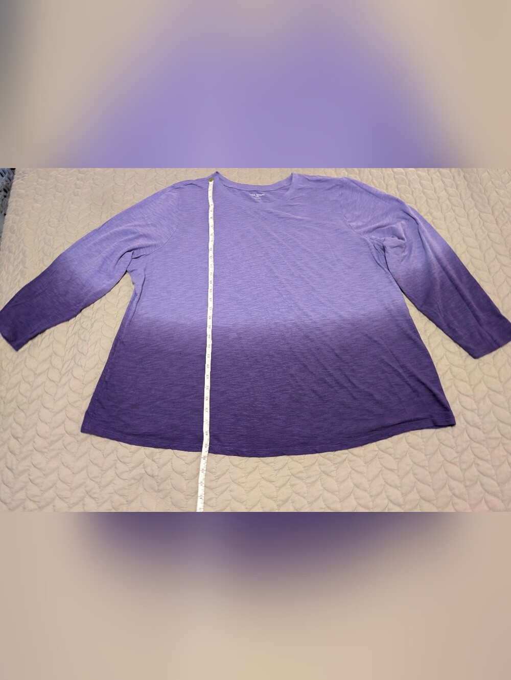Lane Bryant Ombre Purple Long Sleeve Top